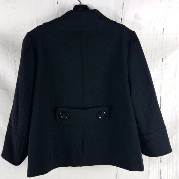 Atmosphere Women's Size 12 Black Pea Coat - Picture 6 of 15